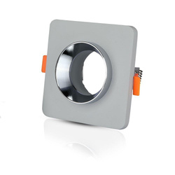 Oczko V-TAC GIPS BETON GU10 Kwadrat Wpuszczane Szary/Chrom VT-862-CHG 5 Lat Gwarancji