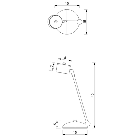 Lampka biurkowa ARENA BLACK/SILVER 1xGX53