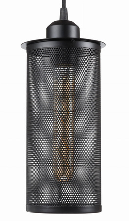 Lampa wisząca metalowa siatka tuba