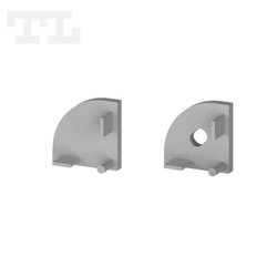 Komplet zaślepek bocznych szarych P3-2 do osłonki C18 (1 szt. z otworem, 1 szt bez otworu) (nr kat 7703205)