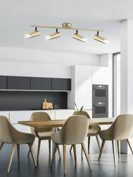 Lampa mosiądz ścienna/sufitowa listwa 4x15W Colly 94-01740