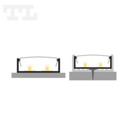 LED P13-1 Profil 2000 mm grafitowy lakierowany RAL 7016 (nr kat 86131027016)