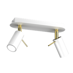 Lampa sufitowa PRESTON GOLD/WHITE 2x mini GU10