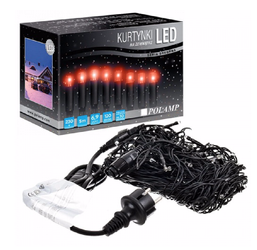 Kurtynka świetlna 120 LED SOPLE czerwona IP44 5mb