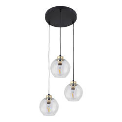 Lampa wisząca DEVI Transparent 3xE27 koło