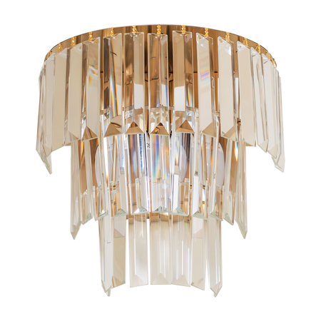 Kinkiet MILANO kryształowy 2xE14 złoty