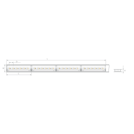 Kluś Taśma LED KWP-14KRGBW-1530-24, 3000K, 316 lm/m, 15.3 W/m, IP65