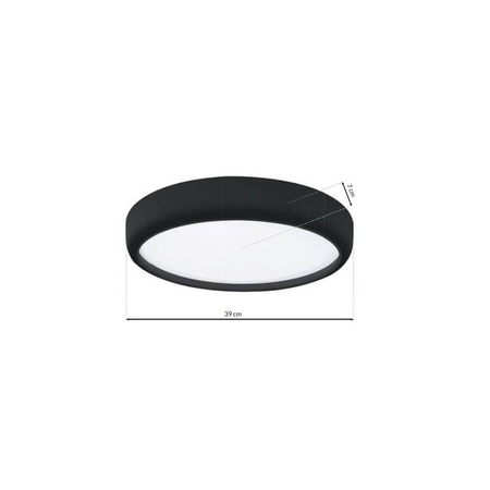 Plafon LED GEA BLACK 36W z pilotem Ø390 mm Milagro