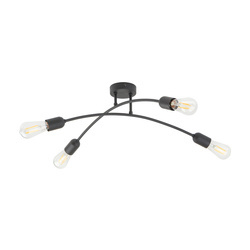 Lampa sufitowa HELIX BLACK 4xE27