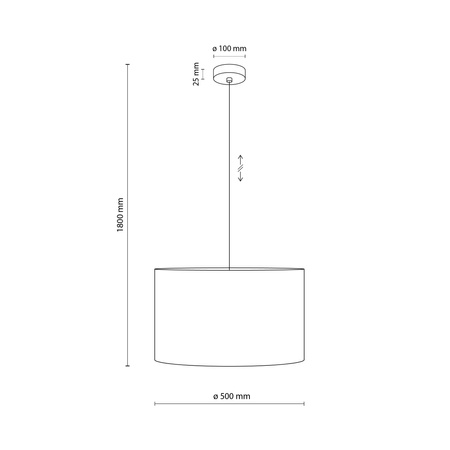 Lampa wisząca GLORII 1xE27