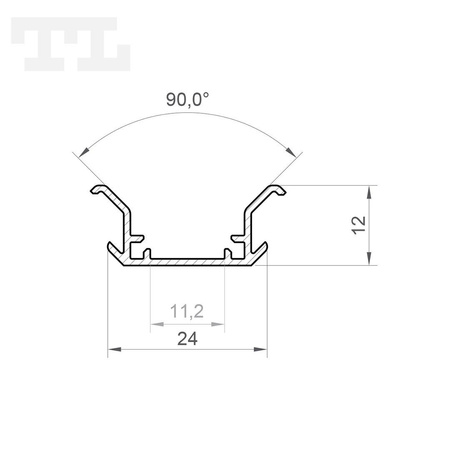 LED P11-3 Profil 1000 mm czarny lakierowany (nr kat 8611312)