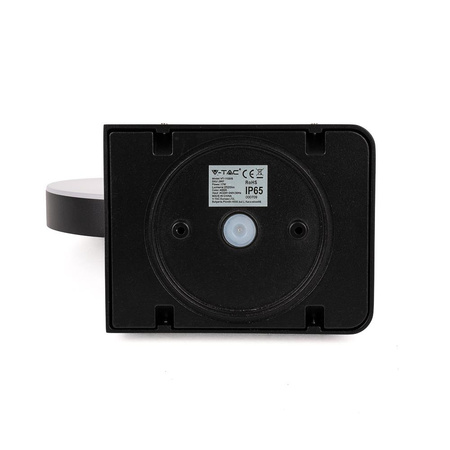 Projektor Oprawa Elewacyjna V-TAC 17W LED Czujnik Ruchu Okrągła Czarna IP65 VT-11020S 3000K 2520lm