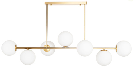 Lampa sufitowa Milano złota 7xE14 mleczne kule EP1C24