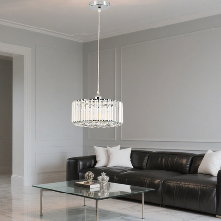 Light prestige Vetro wisząca okrągła chrom LP-2910/1P CH round