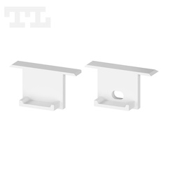 Komplet zaślepek bocznych białych P18-2 do osłonki C13 (1 szt. z otworem, 1 szt bez otworu) (nr kat 7718202)