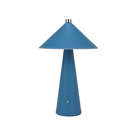 Lampka Biurkowa Nocna V-TAC 3W LED 33cm CCT Ładowanie USB-C Ściemnianie Niebieska Skóra 