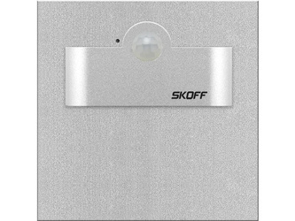 Oprawa schodowa z czujnikiem ruchu i zmierzchu Tango Short LED PIR 120 Skoff 2,4W 230V AC aluminium b. neutralna