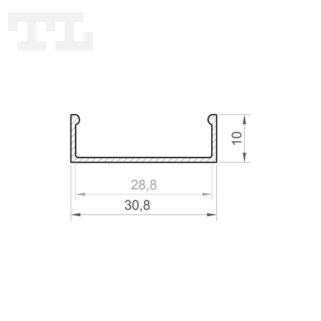 LED P13-1 Profil 2000 mm grafitowy lakierowany RAL 7016 (nr kat 86131027016)