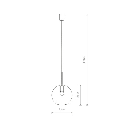 Nowodvorski Lampa wisząca szklana kula SPHERE L 