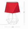 Lampka nocna Diament LOFT  WHITE  abażur czerwony