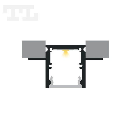 LED P25-2 Profil 2000 mm czarny lakierowany (nr kat 8625213)