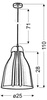 Lampa sufitowa wisząca 1X60W E27 miedziany PENSILVANIA 31-39347