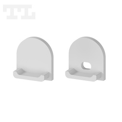 Komplet zaślepek bocznych szarych P4-1, P6-3, GK6-3 do osłonki C22 (1 szt. z otworem, 1 szt bez otworu) (nr kat 770412201)