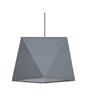 Lampa wisząca DUŻA z abażurem Diament  Szara