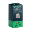 Lampka Biurkowa Nocna V-TAC 3W LED 29cm Ładowanie USB Ściemnianie Piaskowy Brąz VT-1033 3000K-6000K 210lm
