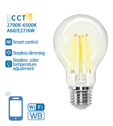Inteligentna żarówka Smart LED FILAMENT E27 A60 6W Wi-Fi CCT