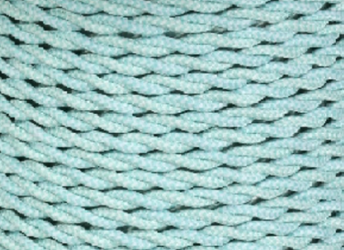 Dekoracyjny kabel w oplocie tekstylnym skręcany dwużyłowy zielona łąka