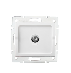 Gniazdo podtynkowe antenowe SAT typu F LOGI biały