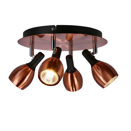 Lampa sufitowa plafon 4xGU10 miedziany CROSS 98-34878