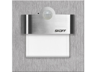 Oprawa schodowa Tango LED PIR 120º z czujnikiem ruchu i zmierzchu Skoff 2,4W 230V AC szlif inox b. neutralna