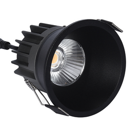 Oprawa wpuszczana do łazienki okrągła czarna  Downlight LED 6W IP44 4000K PZE-921