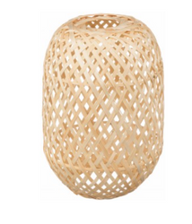 Abażur klosz bambusowy pleciony 19cm podłużny Boho do lampy E27