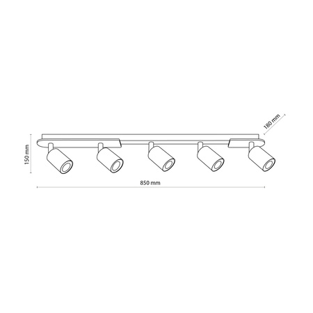 Lampa sufitowa COVER WOOD 5xGU10