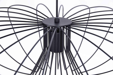 Dekoracyjna, czarna lampa wisząca w stylu industrialnym K-3409 serii TIZI