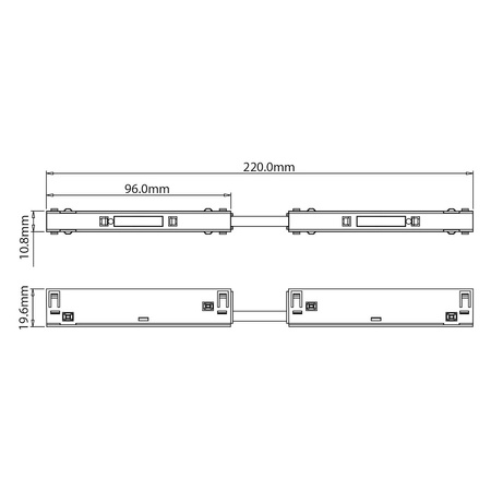 Łącznik prosty magnetic track 10mm