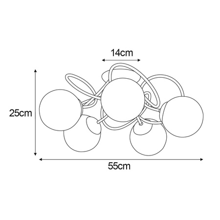 Lampa sufitowa K-5127 z serii FLORO