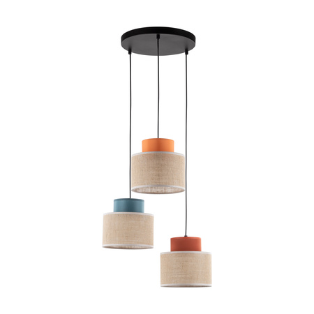 Lampa wisząca Duo JUTA Mix koło 3xE27