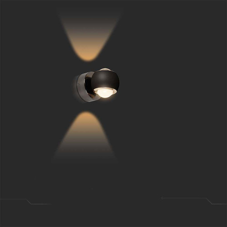 Oprawa Ścienna V-TAC 10W LED Kinkiet Góra Dół Czarna VT-7504 3000K 950lm