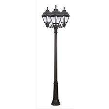 Lampa ogrodowa parkowa Słup RICU BISSO/CEFA 3L czarny X E27 LED 6W 4000K