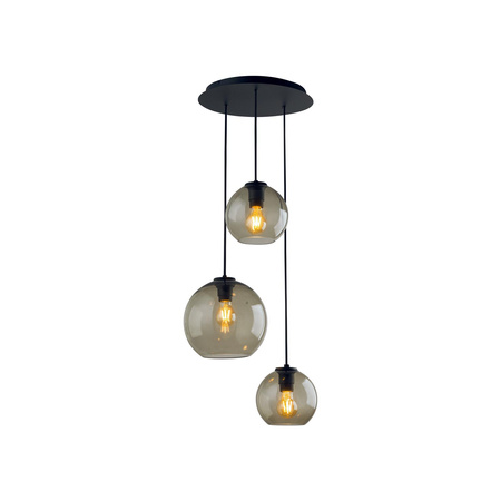 Nowodvorski Lampa wisząca szklane kule dymione VETRO 