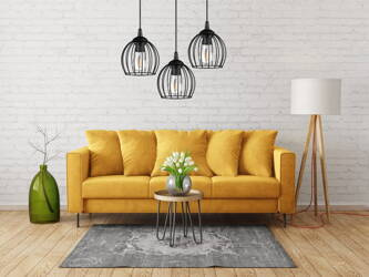 Lampa wisząca loft druciana bombka