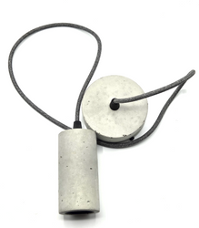 Betonowa oprawa wisząca zwis na żarówkę E27 szary beton Loft