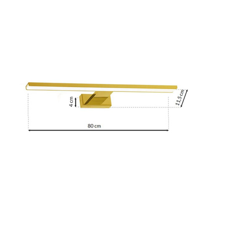 Kinkiet SHINE GOLD 15W LED złoty 80cm