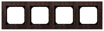 Ramka poczwórna Sonata Ospel Drewno Orzech IP20