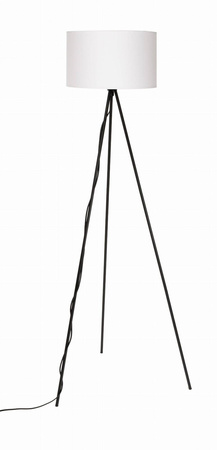 Lampa podłogowa NEPTUN trójnóg z abażurem biały walec