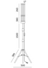 Lampa do roślin LED VITARO 4 stojak 30W barwa niebieska, czerwona, naturalna